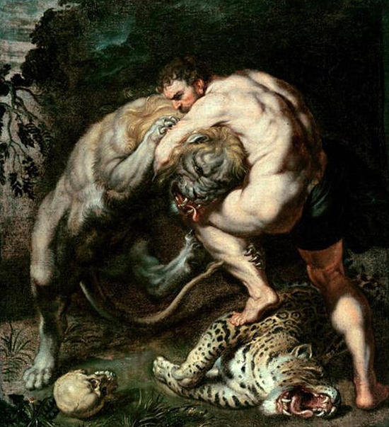 ピーテル・パウル・ルーベンス  「メネアのライオンと戦うヘラクレス」 （1615）